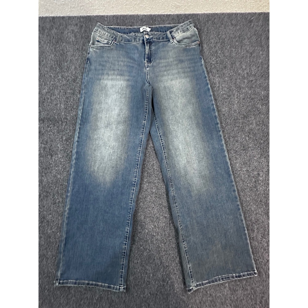 Refuge Denim Baggy Wide Leg Jeans Medium Wash Blue Size 11 #16-1337 VIN DRK